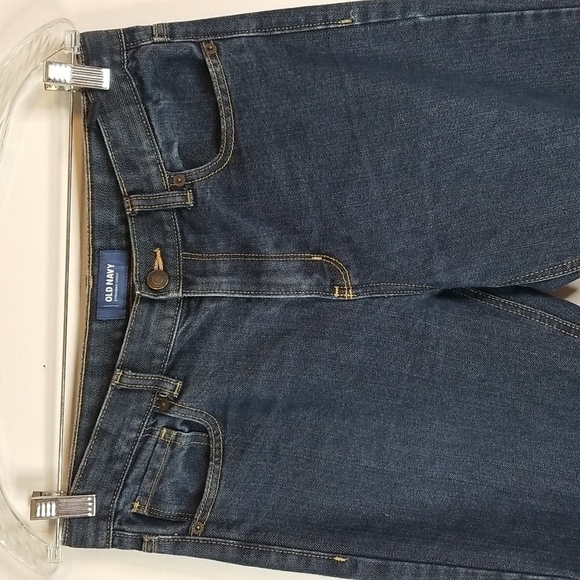 Old Navy Straight Leg Medium Wash Stretch Denim Jeans 16 Husky - Picture 2 of 6